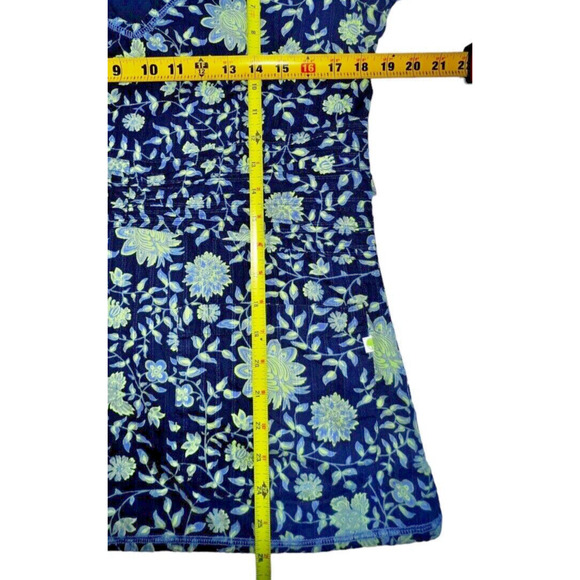 Healing Hands V Neck Cotton Scrub Top 2 Pocket Blue Green Women's S Nursing Vet - Picture 5 of 6